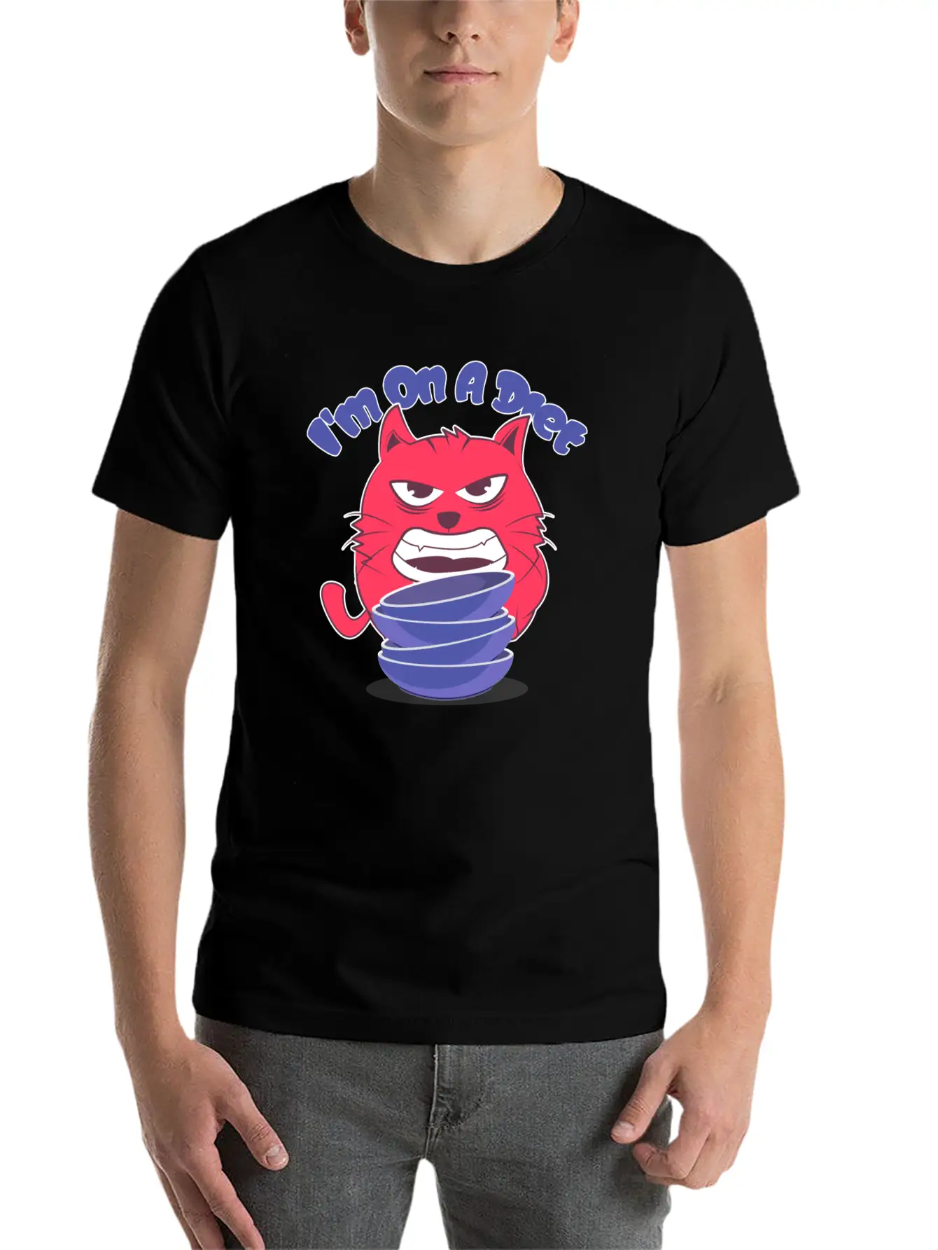 Diet Cat Unisex Casual T-Shirt – Clean Design For Daily Comfort
