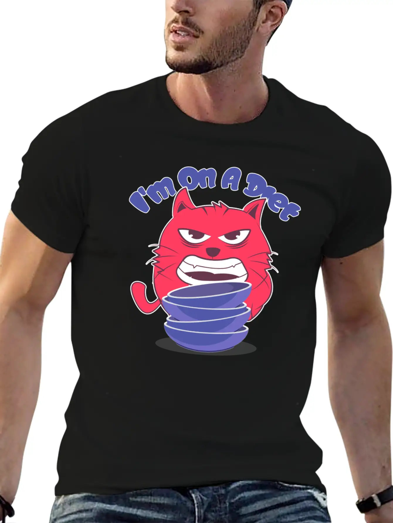 Diet Cat Unisex Casual T-Shirt – Clean Design For Daily Comfort