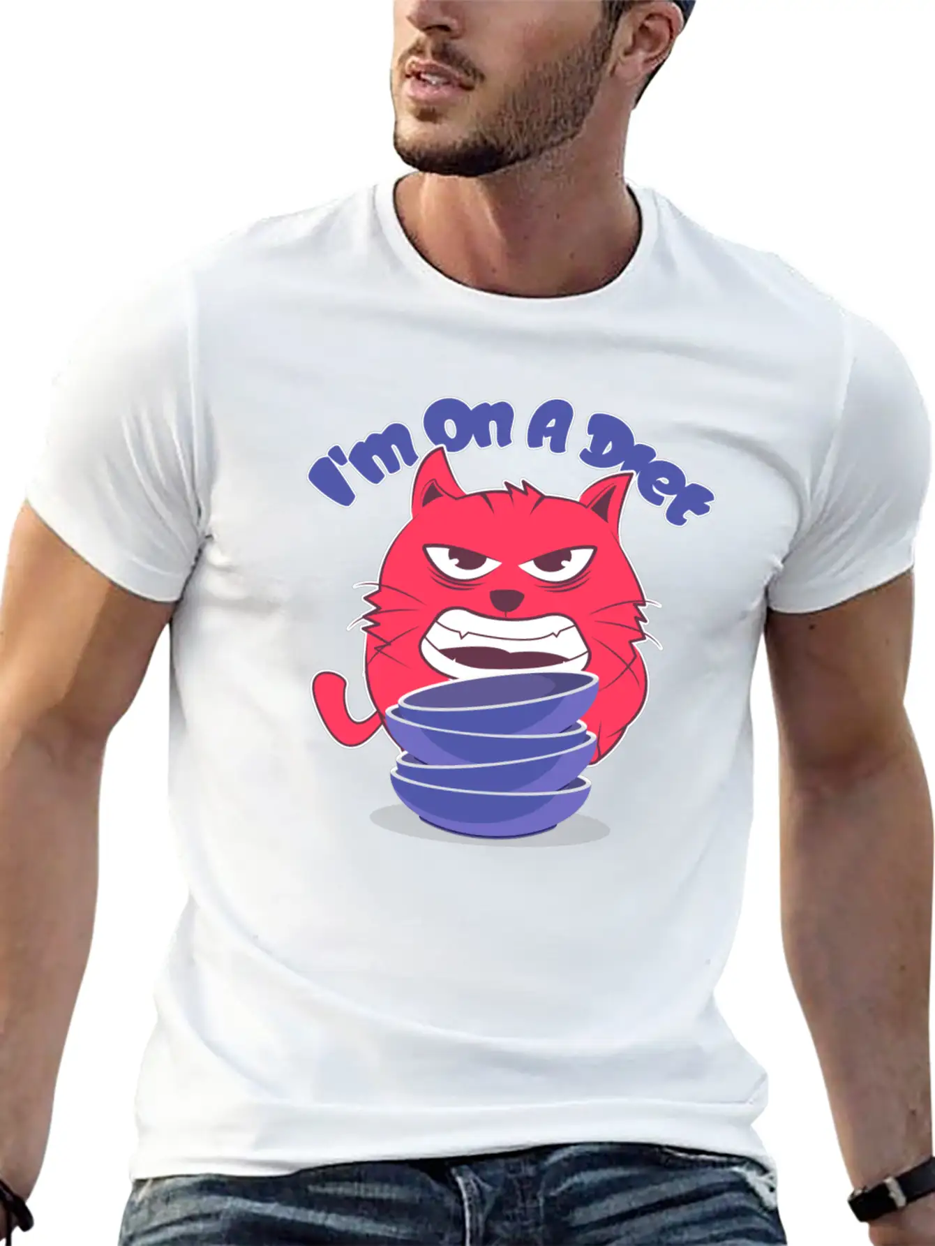 Diet Cat Unisex Casual T-Shirt – Clean Design For Daily Comfort