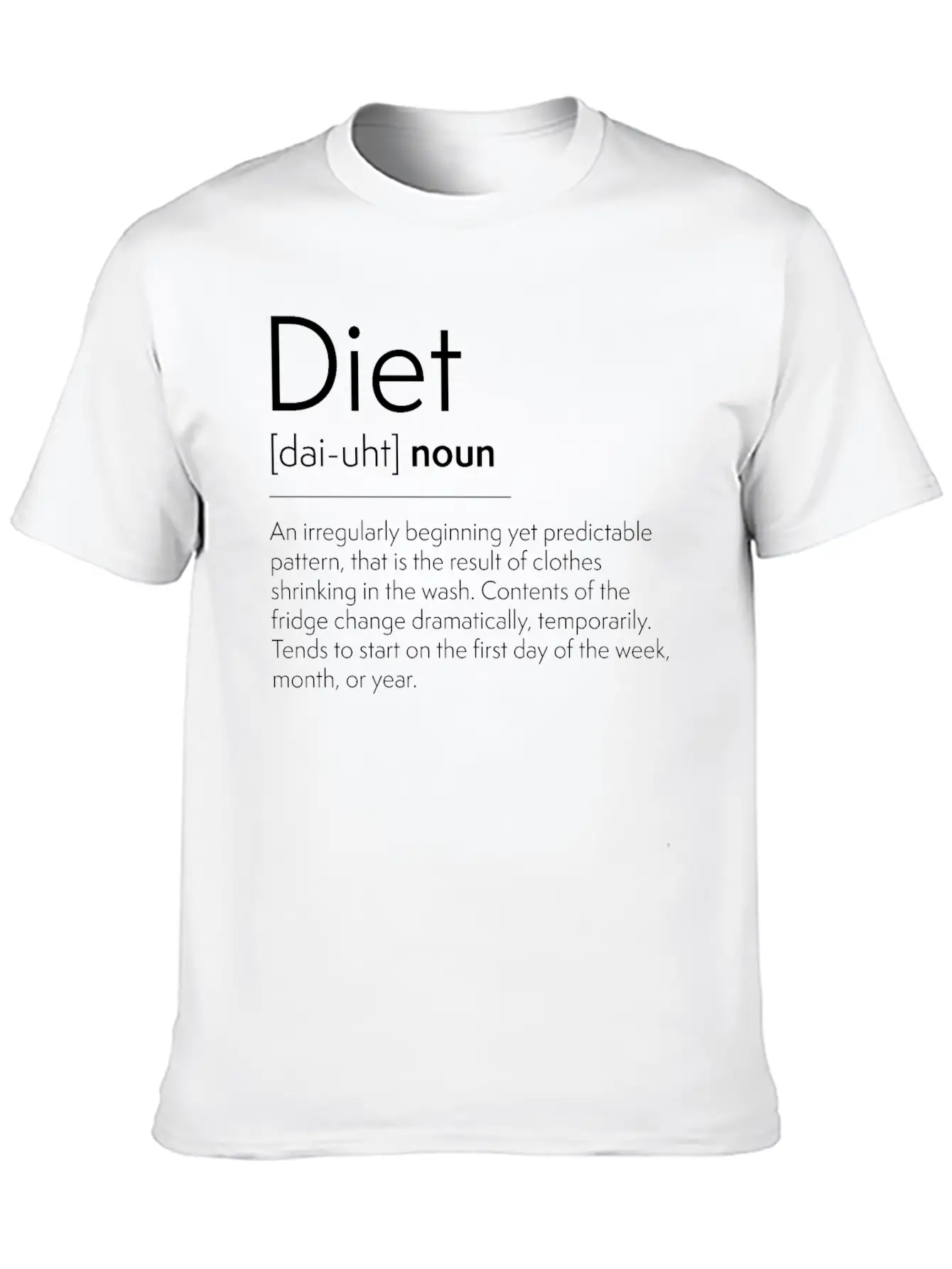 Diet Definition Unisex Short Sleeve Soft Cotton T-Shirt – Casual Everyday Wear