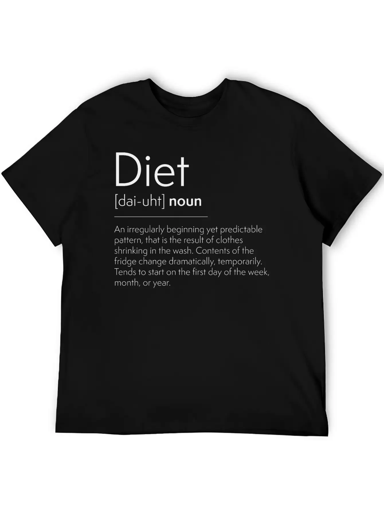 Diet Definition Unisex Short Sleeve Soft Cotton T-Shirt – Casual Everyday Wear