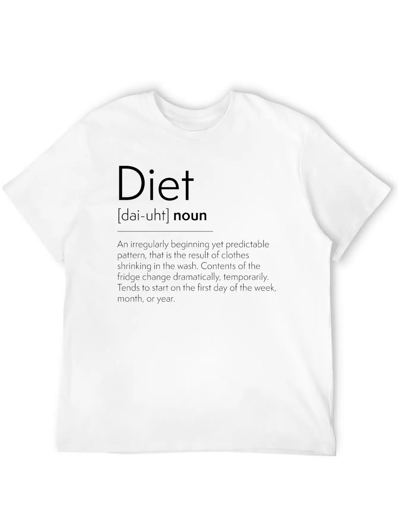 Diet Definition Unisex Short Sleeve Soft Cotton T-Shirt – Casual Everyday Wear