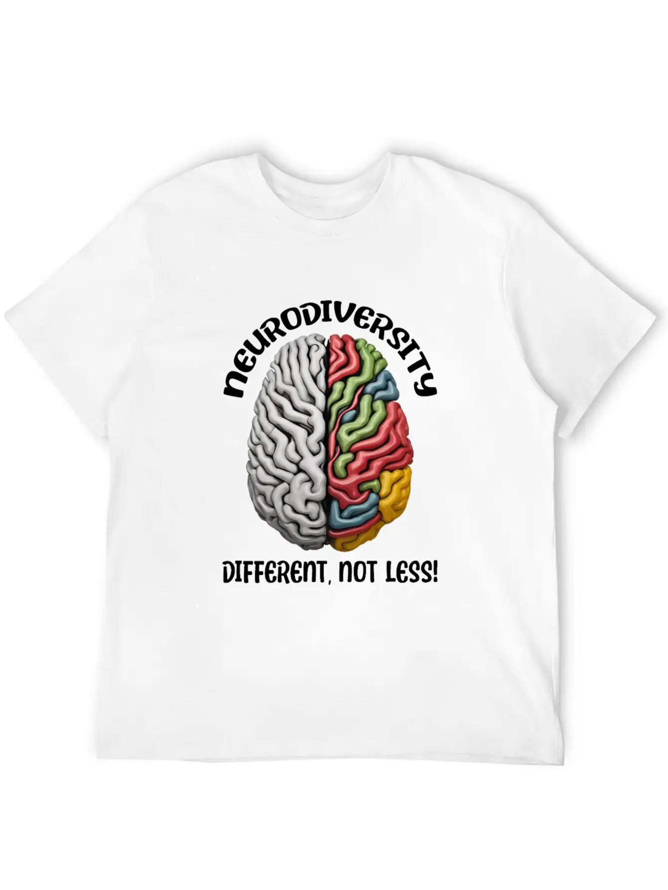 "Different, Not Less" Neurodiversity Stylish Everyday T-Shirt – Unisex Basic Cotton Tee