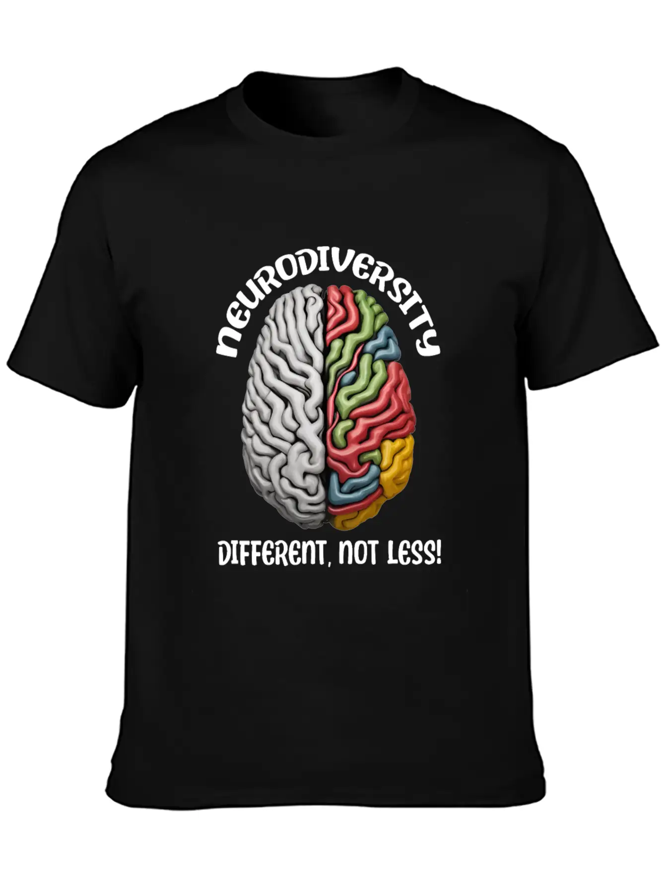 "Different, Not Less" Neurodiversity Stylish Everyday T-Shirt – Unisex Basic Cotton Tee