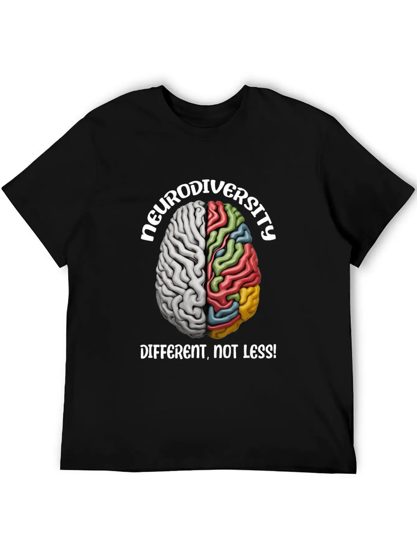 "Different, Not Less" Neurodiversity Stylish Everyday T-Shirt – Unisex Basic Cotton Tee
