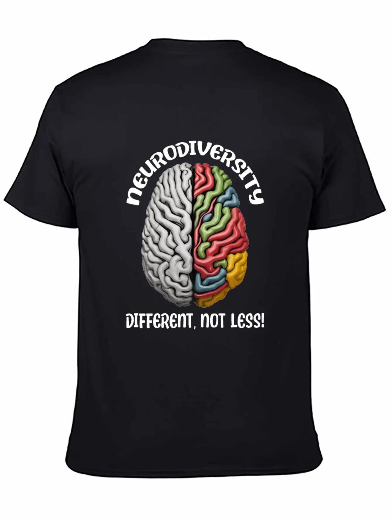 "Different, Not Less" Neurodiversity Stylish Everyday T-Shirt – Unisex Basic Cotton Tee