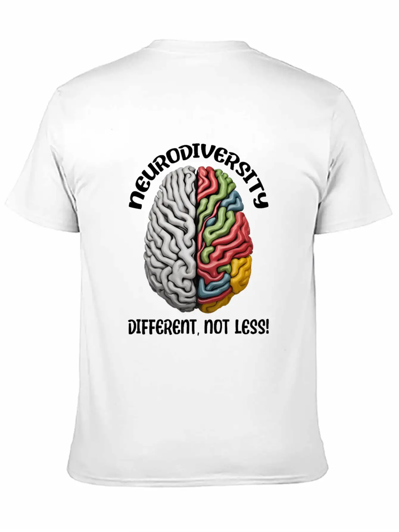 "Different, Not Less" Neurodiversity Stylish Everyday T-Shirt – Unisex Basic Cotton Tee