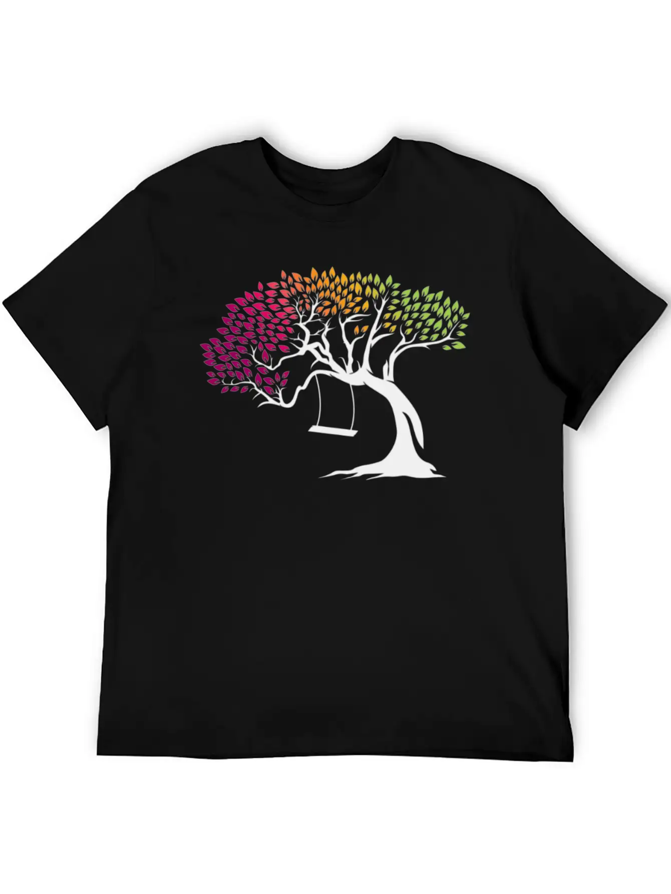 Digital Tree Comfortable Minimalist Graphic Tee – Summer Style Essential