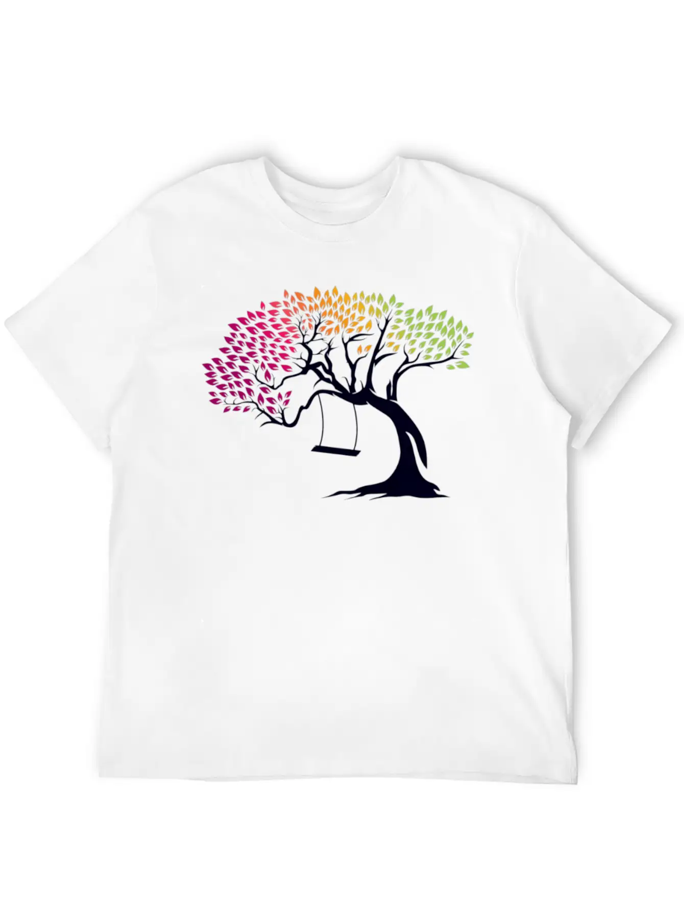 Digital Tree Comfortable Minimalist Graphic Tee – Summer Style Essential