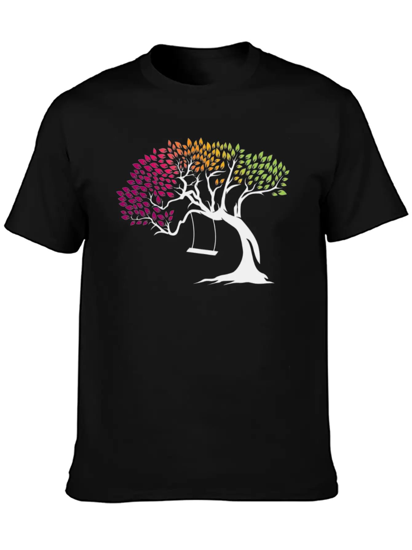 Digital Tree Comfortable Minimalist Graphic Tee – Summer Style Essential