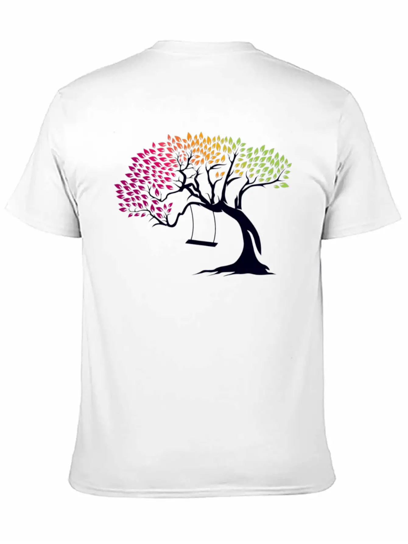 Digital Tree Comfortable Minimalist Graphic Tee – Summer Style Essential
