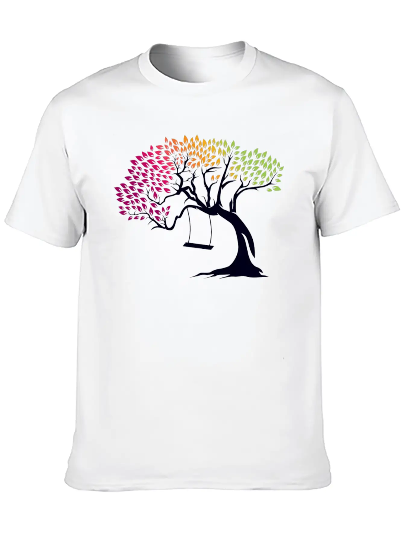 Digital Tree Comfortable Minimalist Graphic Tee – Summer Style Essential