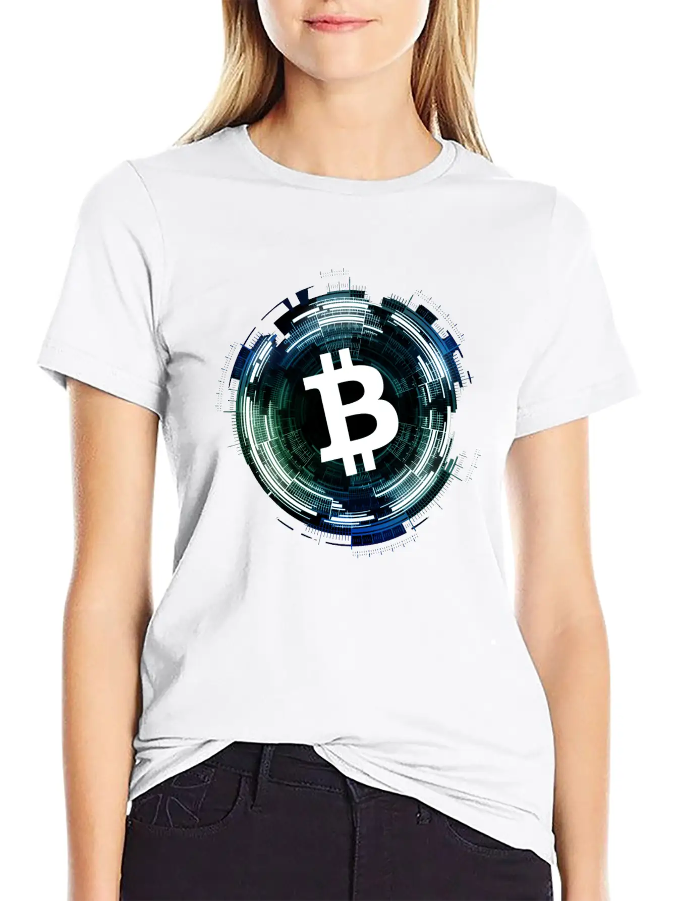 Digital Vortex Logo Bitcoin Gift T-shirt Stylish Everyday T-Shirt – Unisex Basic Cotton Tee