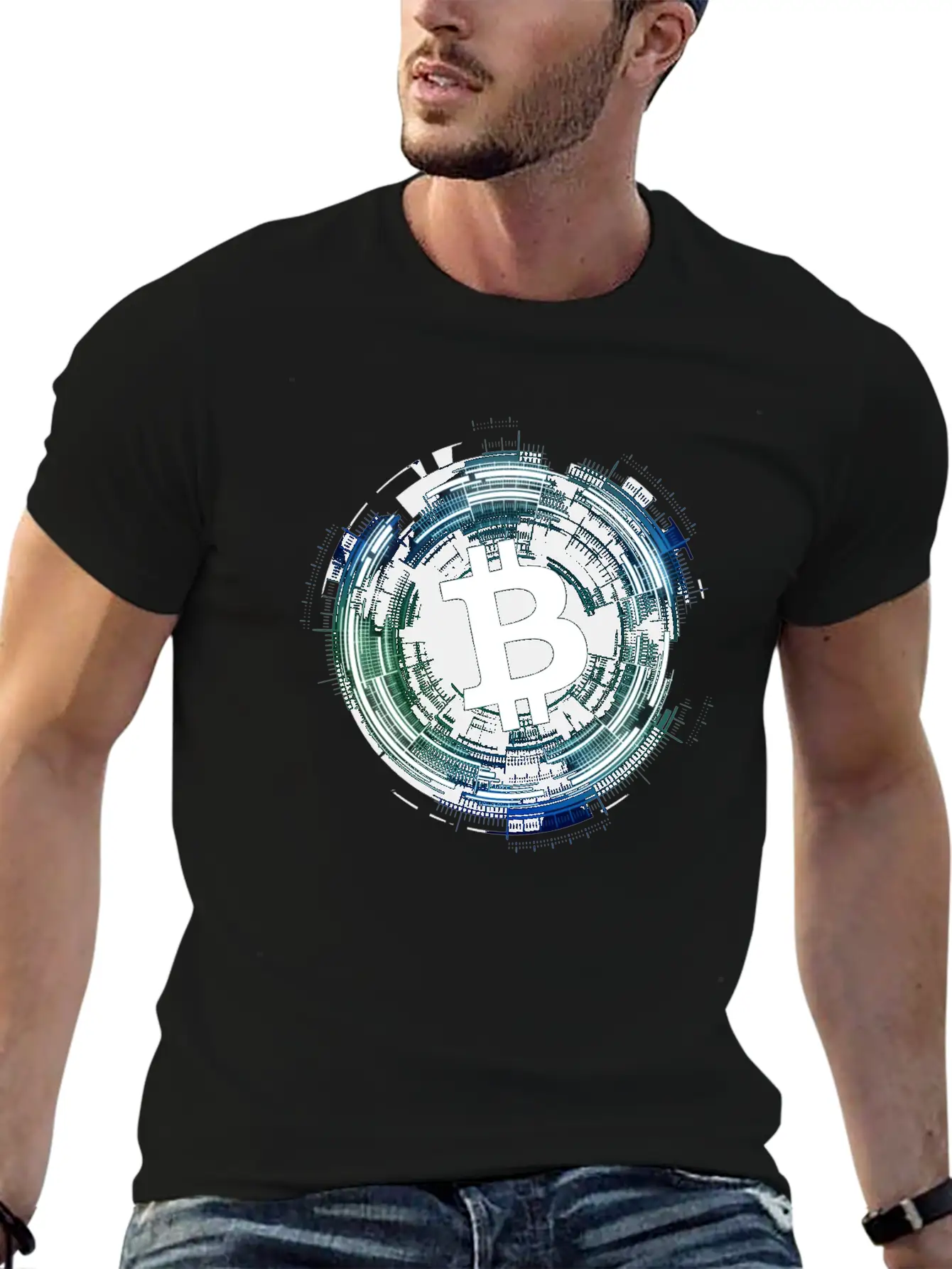 Digital Vortex Logo Bitcoin Gift T-shirt Stylish Everyday T-Shirt – Unisex Basic Cotton Tee
