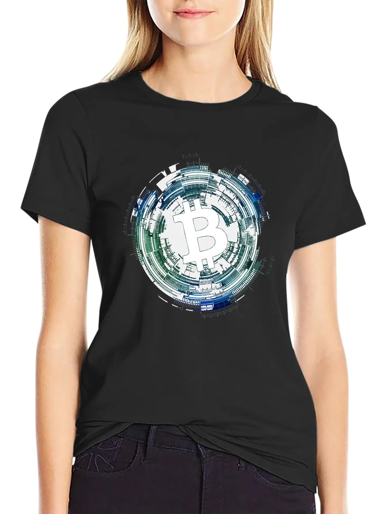 Digital Vortex Logo Bitcoin Gift T-shirt Stylish Everyday T-Shirt – Unisex Basic Cotton Tee