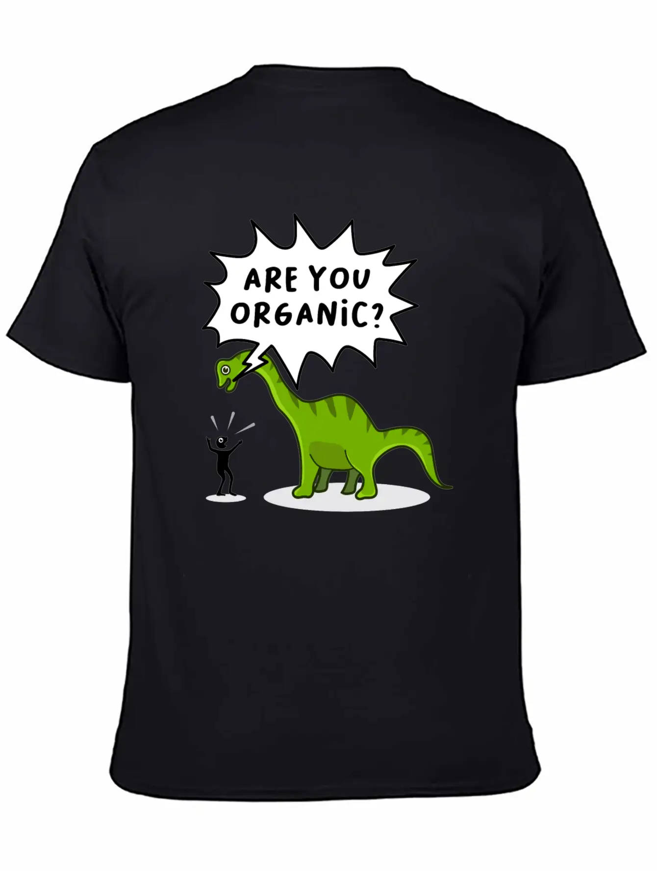 Dinosaur Organic Funny Saying Dino Essential Unisex Summer Tee – Soft Cotton Casual Fit