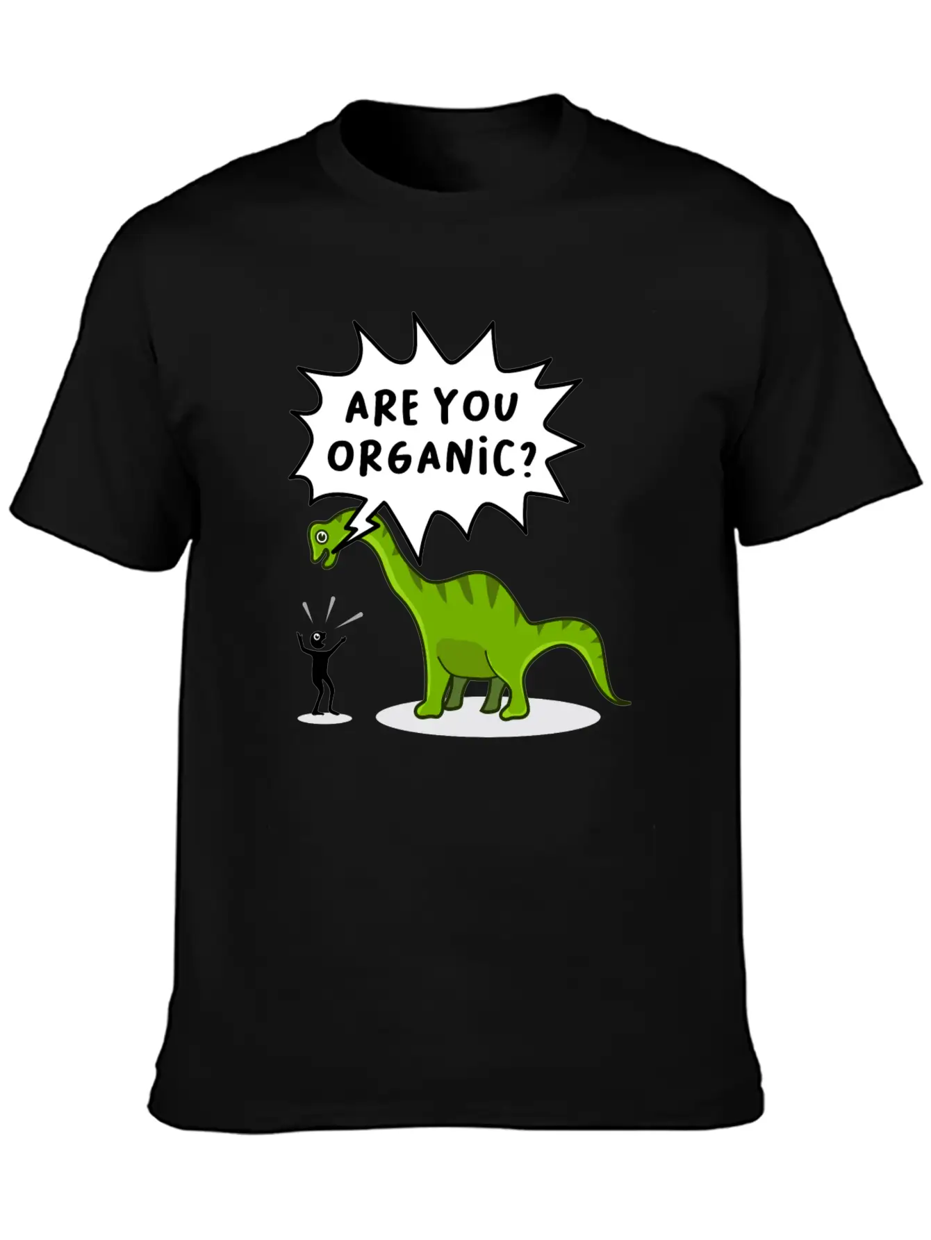Dinosaur Organic Funny Saying Dino Essential Unisex Summer Tee – Soft Cotton Casual Fit