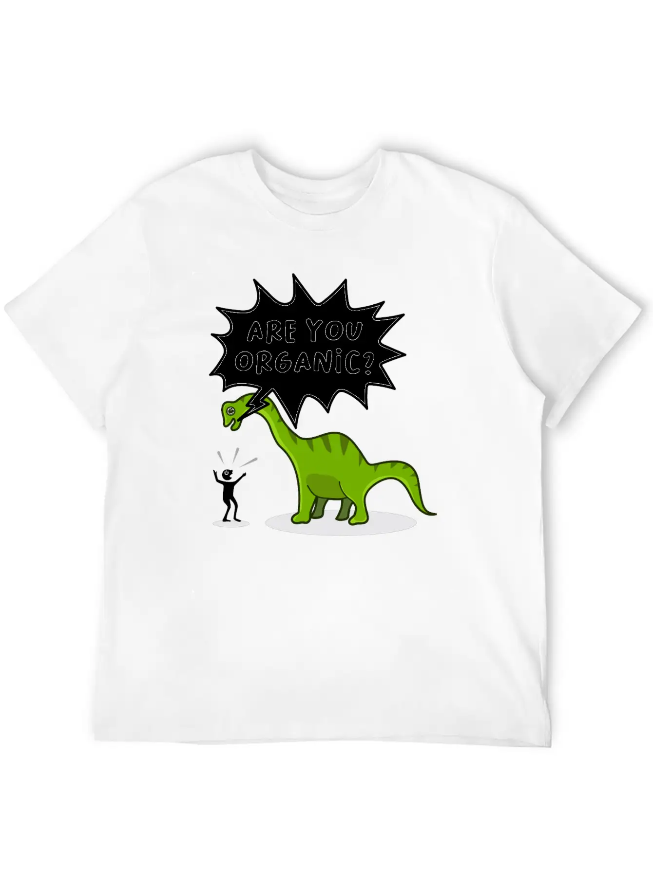 Dinosaur Organic Funny Saying Dino Essential Unisex Summer Tee – Soft Cotton Casual Fit