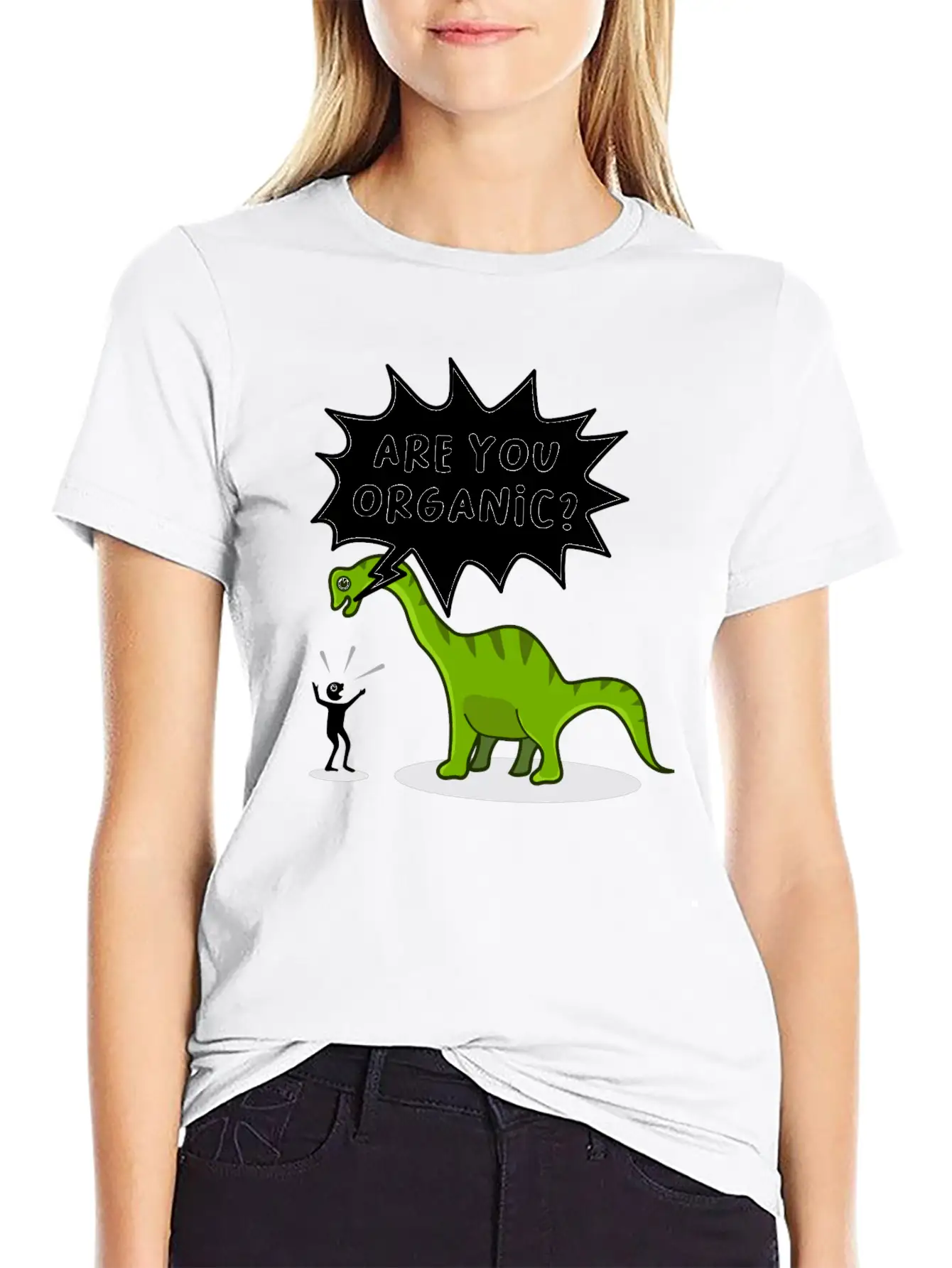 Dinosaur Organic Funny Saying Dino Essential Unisex Summer Tee – Soft Cotton Casual Fit
