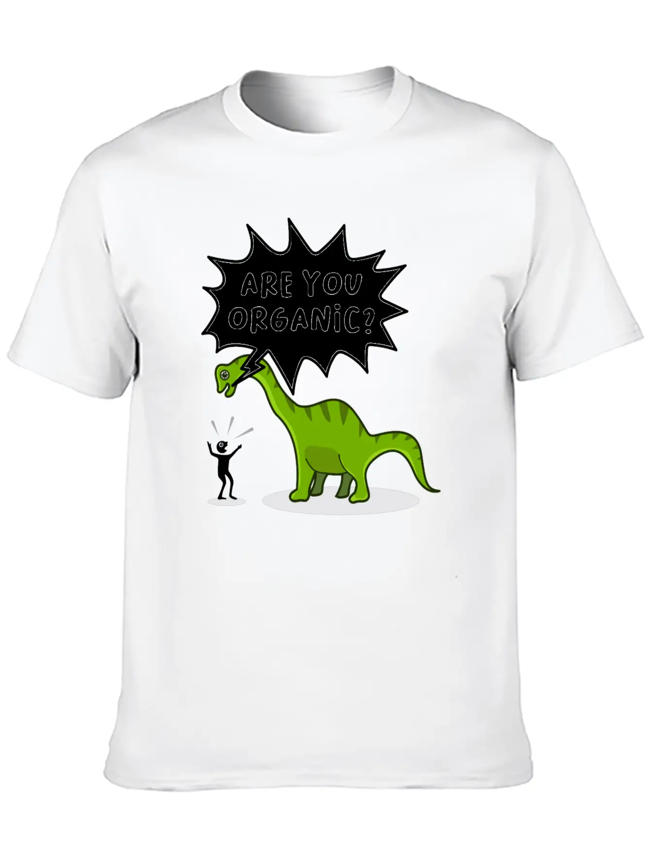 Dinosaur Organic Funny Saying Dino Essential Unisex Summer Tee – Soft Cotton Casual Fit