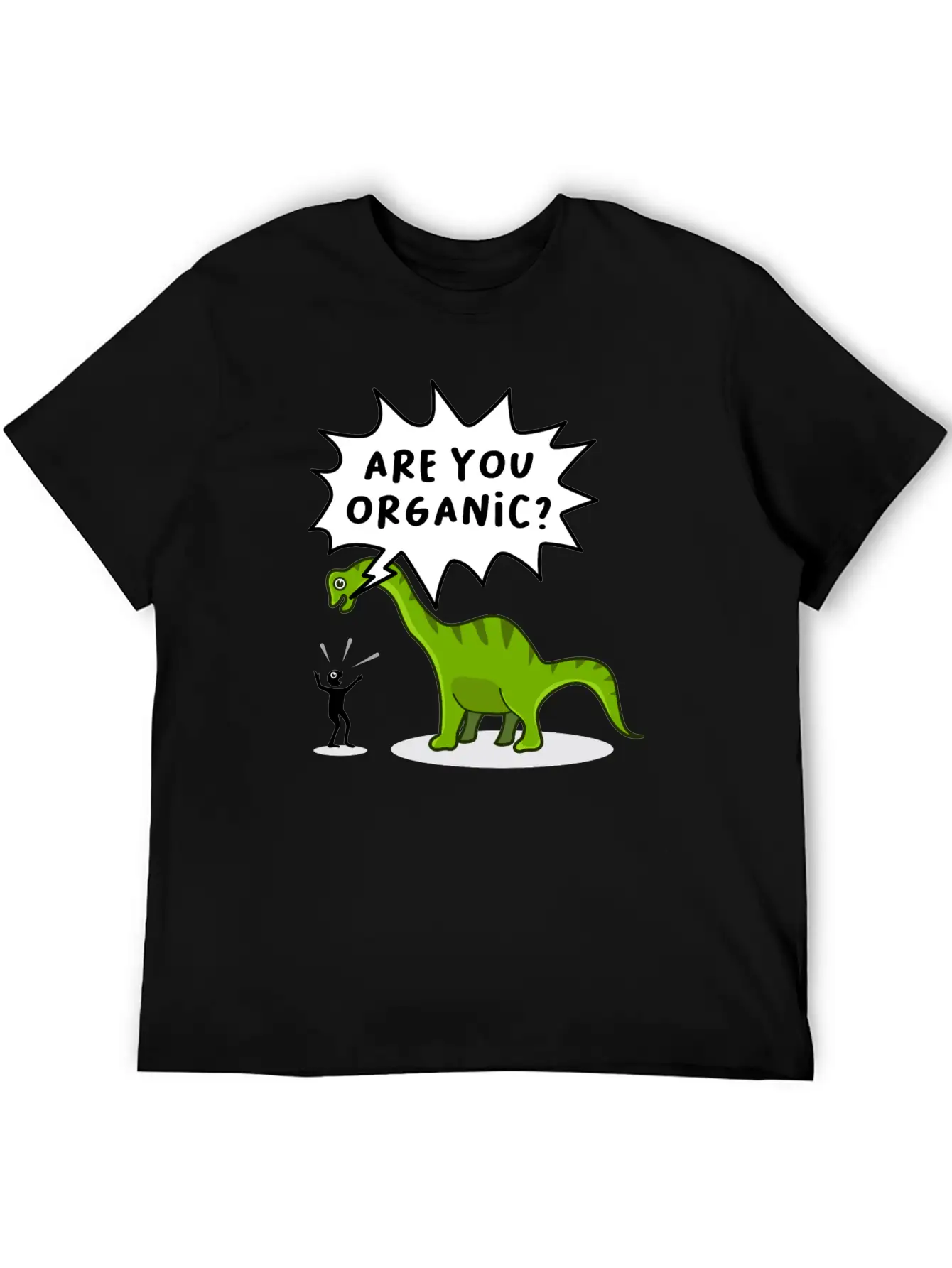 Dinosaur Organic Funny Saying Dino Essential Unisex Summer Tee – Soft Cotton Casual Fit