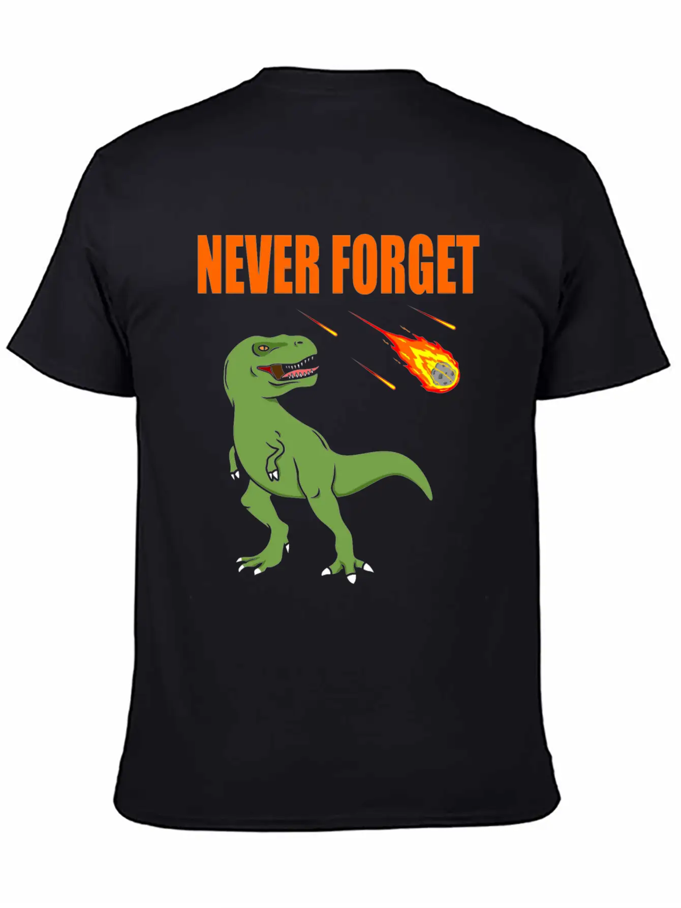 Dinosaurs Never Forget Pluto And Meteor Fun Meme Basic Graphic T-Shirt – Daily Comfort In Soft Cotton