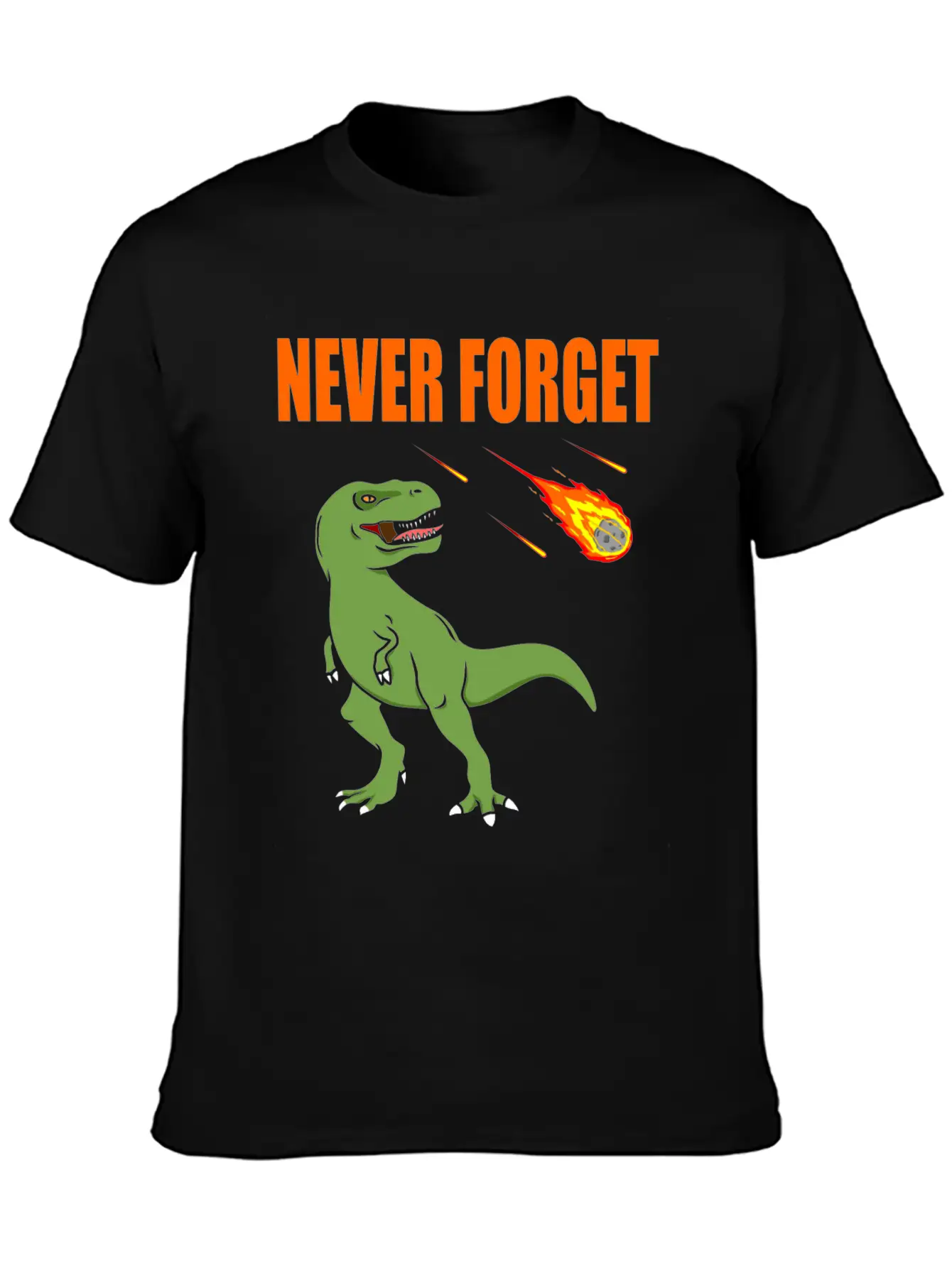 Dinosaurs Never Forget Pluto And Meteor Fun Meme Basic Graphic T-Shirt – Daily Comfort In Soft Cotton