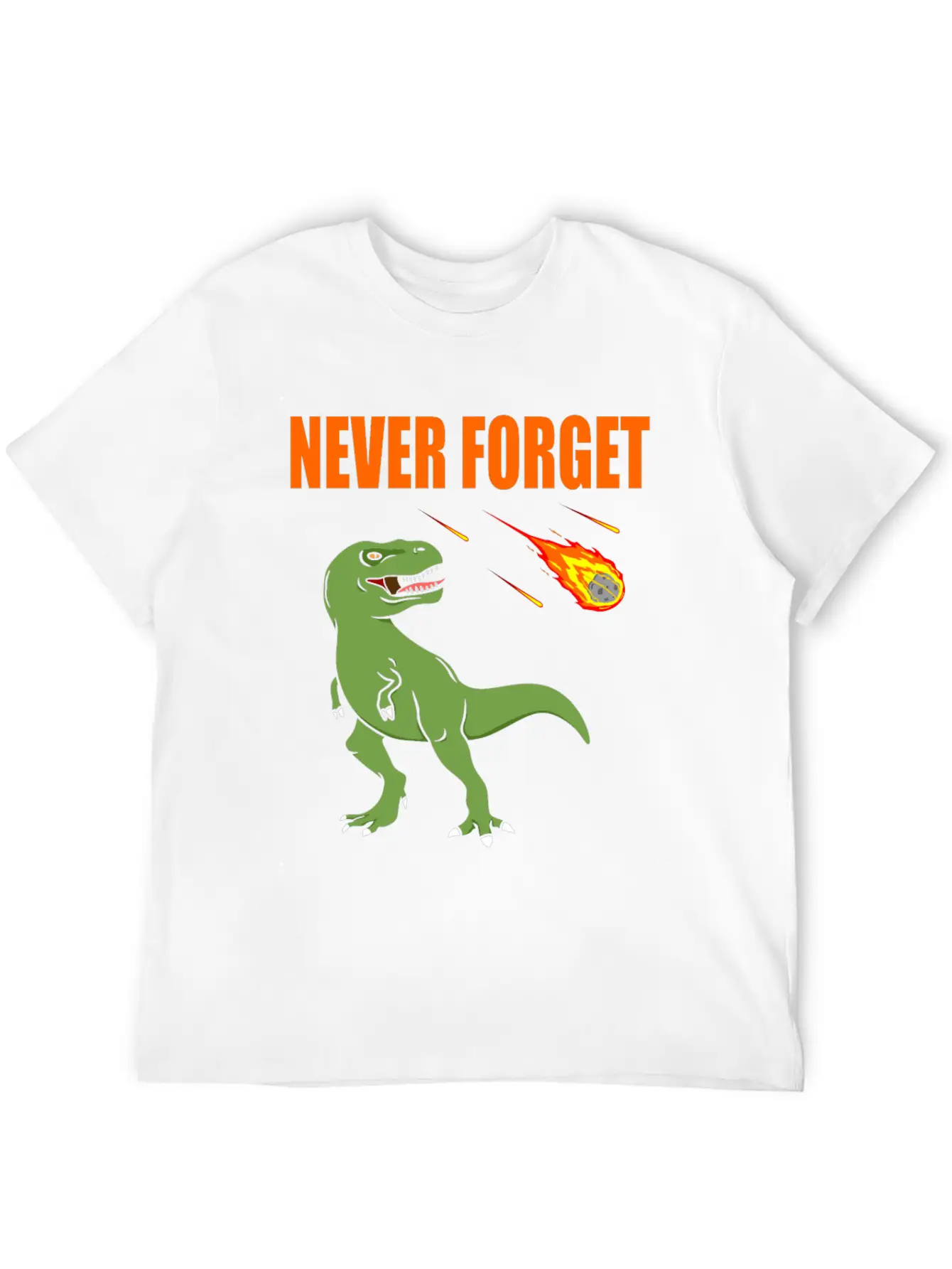 Dinosaurs Never Forget Pluto And Meteor Fun Meme Basic Graphic T-Shirt – Daily Comfort In Soft Cotton