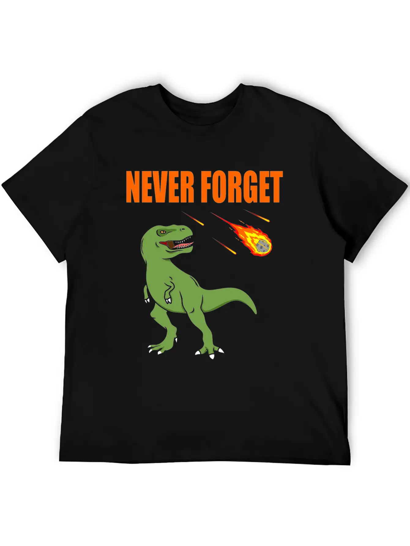 Dinosaurs Never Forget Pluto And Meteor Fun Meme Basic Graphic T-Shirt – Daily Comfort In Soft Cotton