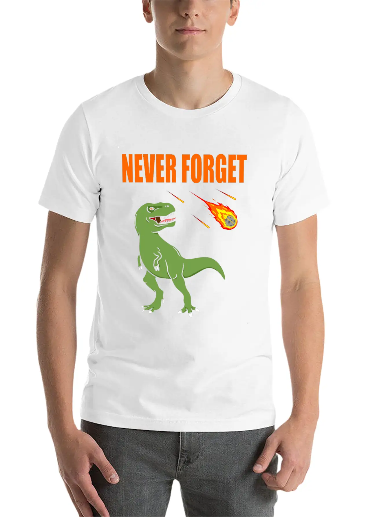 Dinosaurs Never Forget Pluto And Meteor Fun Meme Basic Graphic T-Shirt – Daily Comfort In Soft Cotton
