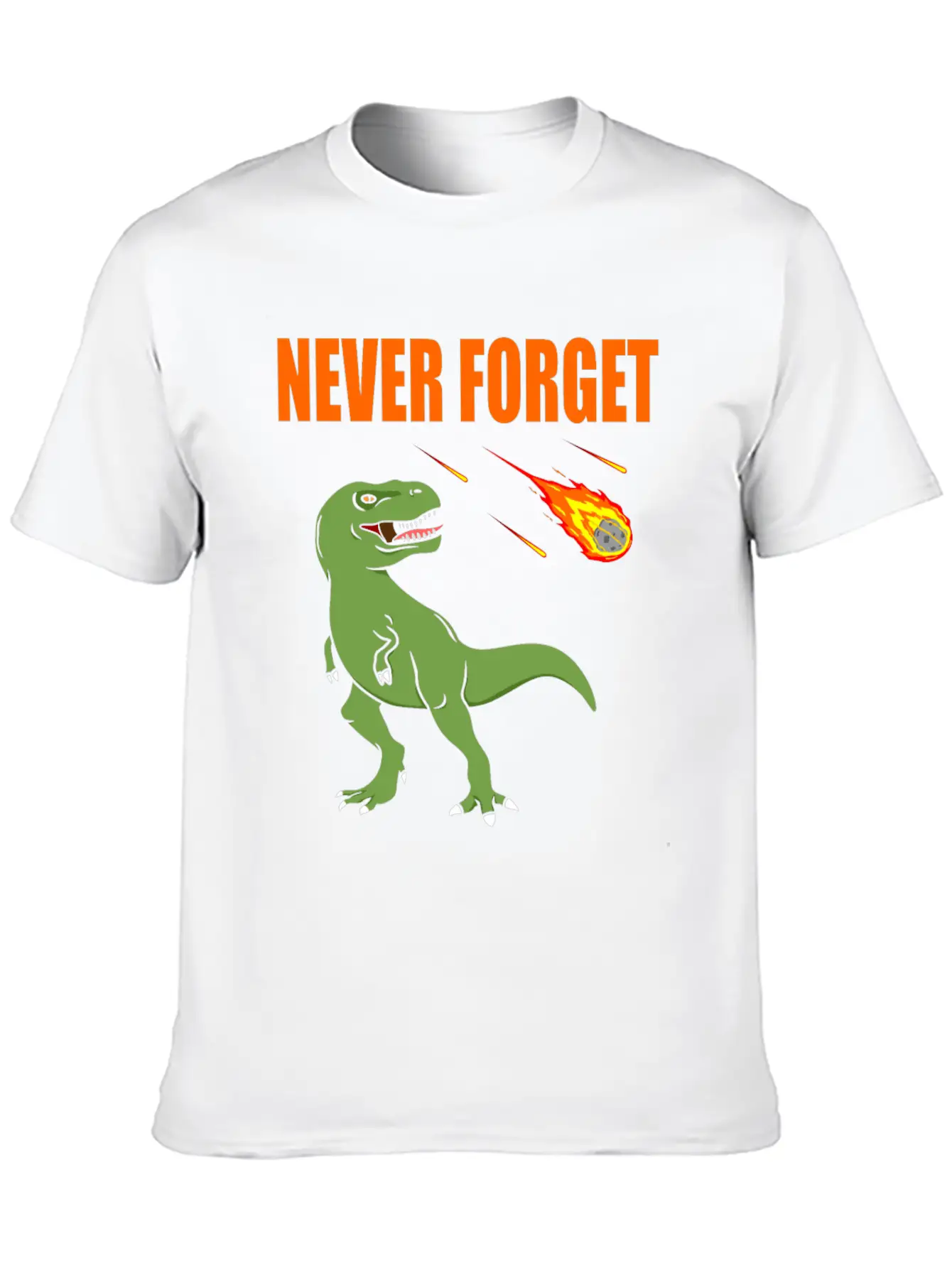 Dinosaurs Never Forget Pluto And Meteor Fun Meme Basic Graphic T-Shirt – Daily Comfort In Soft Cotton