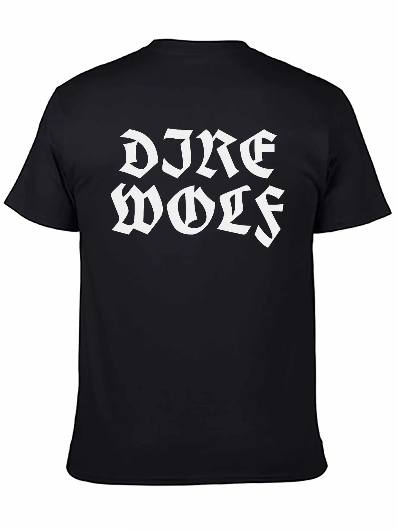 Direwolf Lettering Unisex Short Sleeve Soft Cotton T-Shirt – Casual Everyday Wear