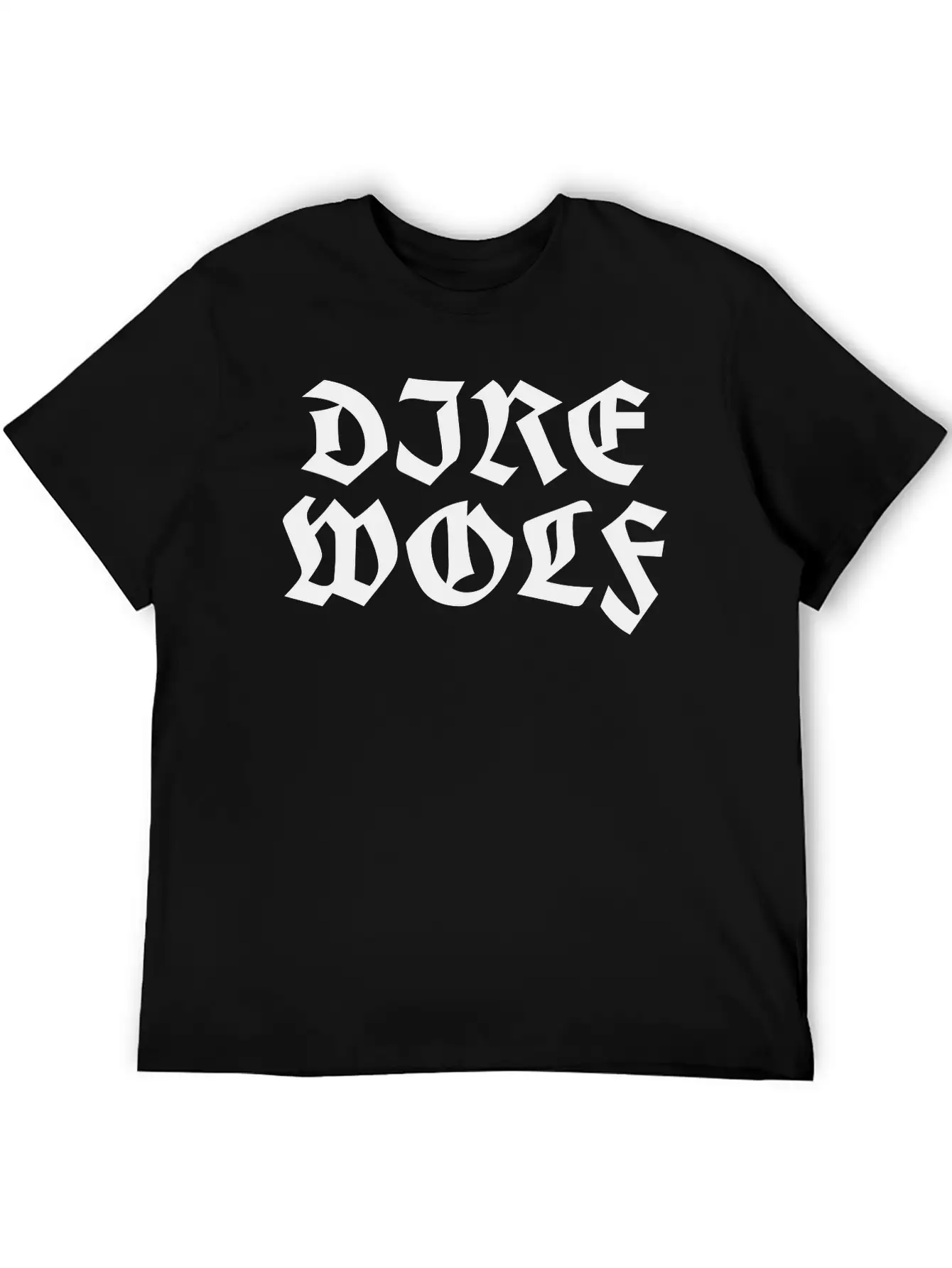 Direwolf Lettering Unisex Short Sleeve Soft Cotton T-Shirt – Casual Everyday Wear
