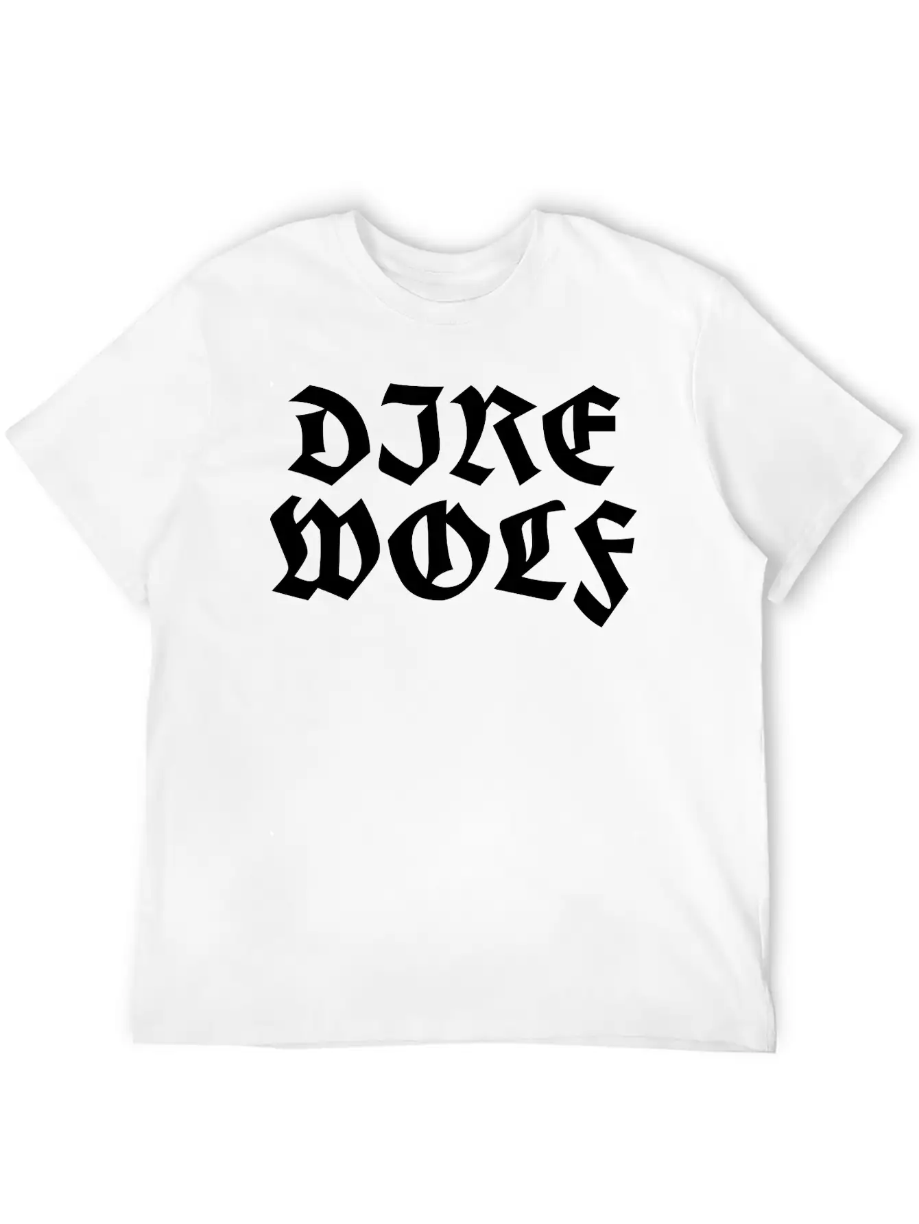 Direwolf Lettering Unisex Short Sleeve Soft Cotton T-Shirt – Casual Everyday Wear