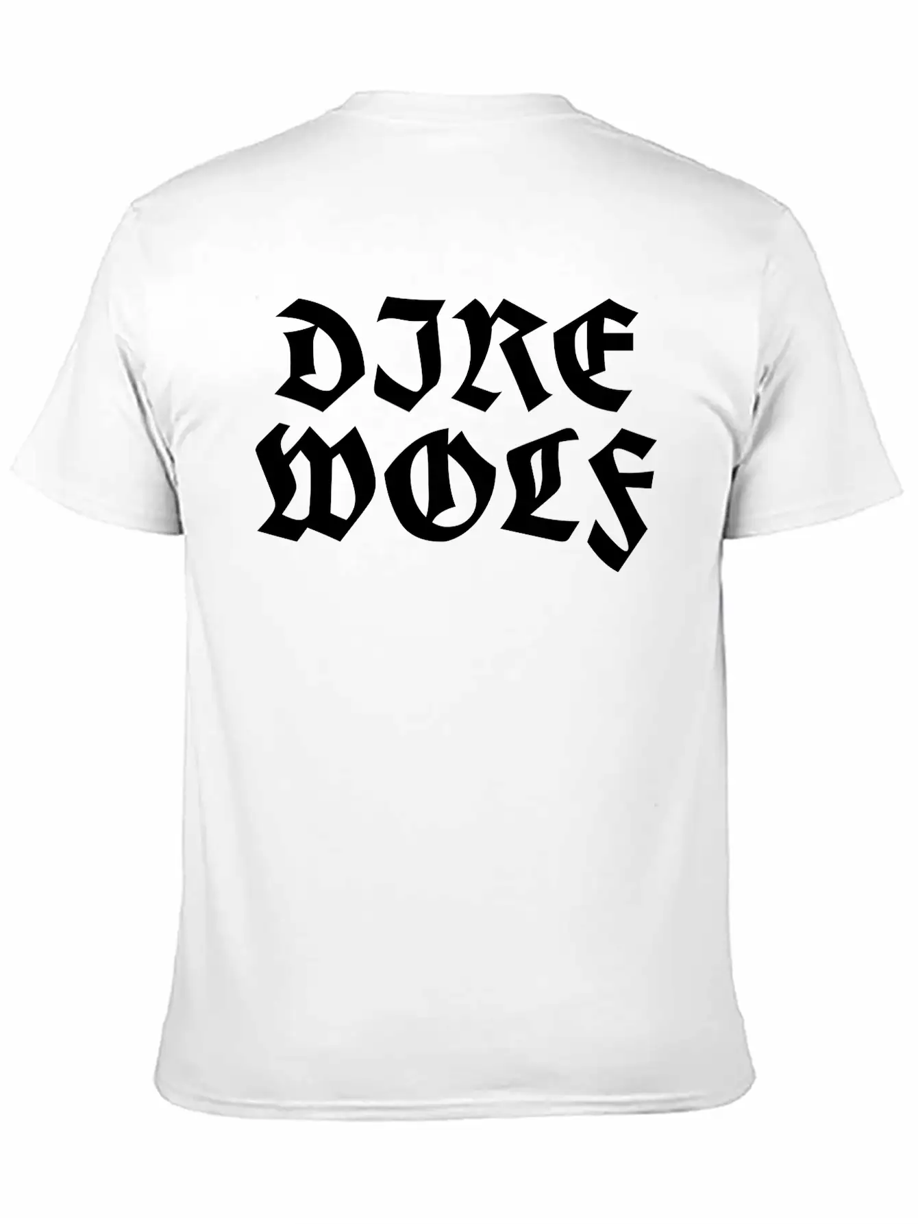 Direwolf Lettering Unisex Short Sleeve Soft Cotton T-Shirt – Casual Everyday Wear