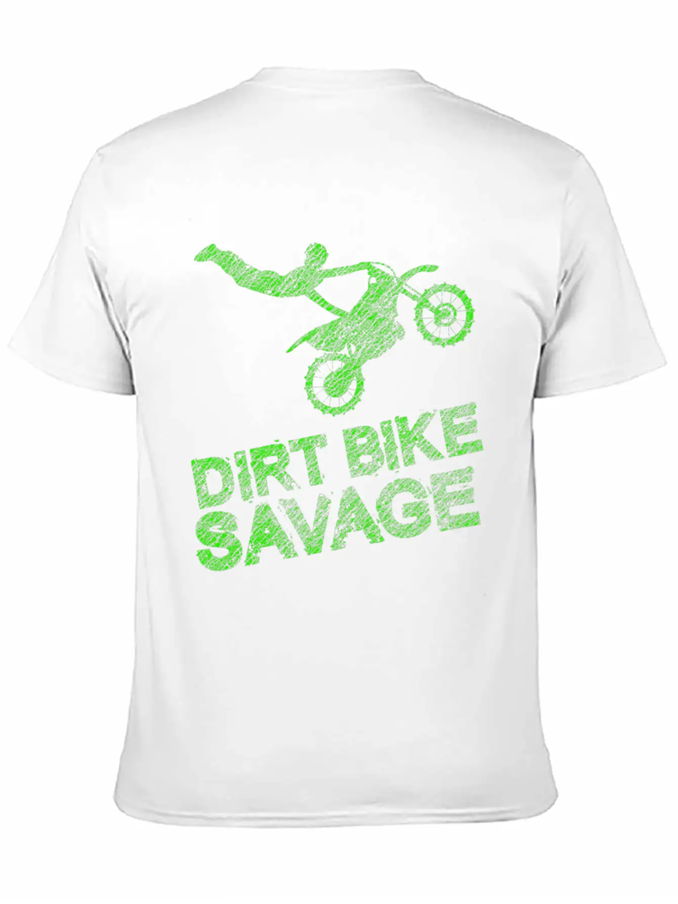 Dirt Bike Savage Motocross Distressed Youth Rider Stylish Everyday T-Shirt – Unisex Basic Cotton Tee