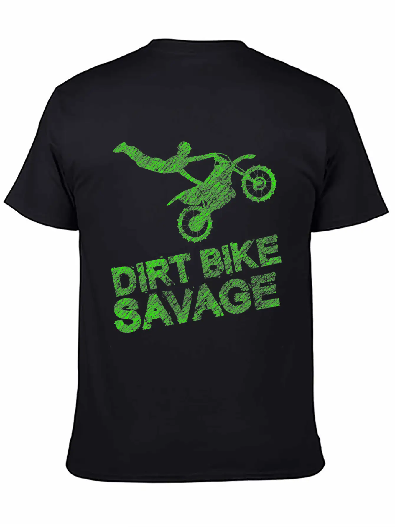 Dirt Bike Savage Motocross Distressed Youth Rider Stylish Everyday T-Shirt – Unisex Basic Cotton Tee
