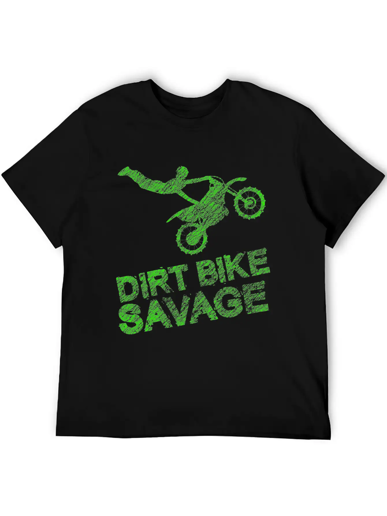 Dirt Bike Savage Motocross Distressed Youth Rider Stylish Everyday T-Shirt – Unisex Basic Cotton Tee