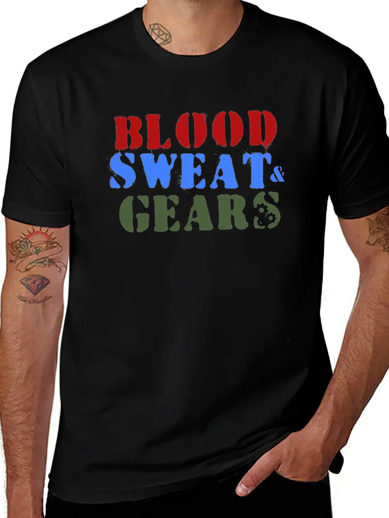 Dirtbike - Blood, Sweat, Gears Unisex Casual T-Shirt – Clean Design For Daily Comfort