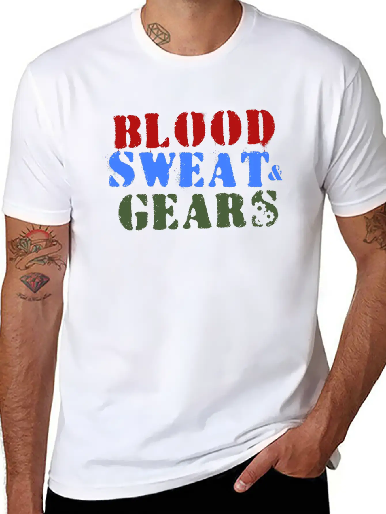 Dirtbike - Blood, Sweat, Gears Unisex Casual T-Shirt – Clean Design For Daily Comfort
