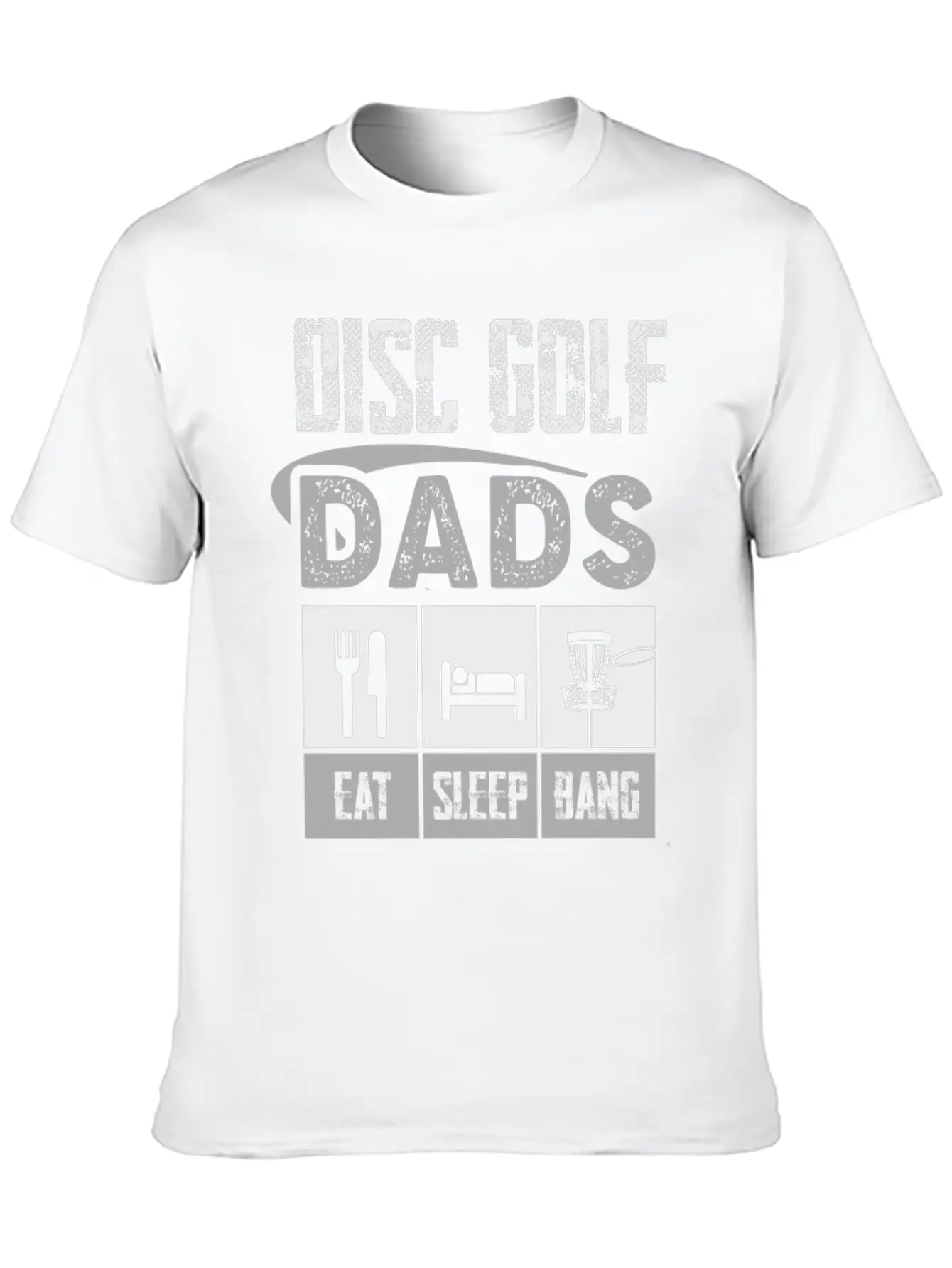 Disc Golf Dad Eat Sleep Bang Funny Frolf Gray Comfortable Minimalist Graphic Tee – Summer Style Essential