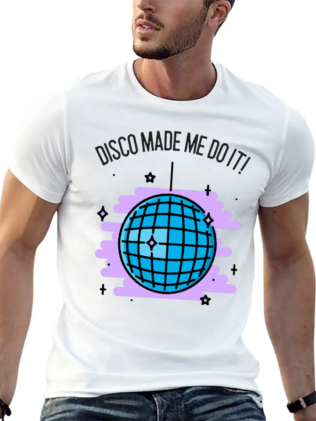 Disco Made Me Do It 70's Music Stylish Everyday T-Shirt – Unisex Basic Cotton Tee