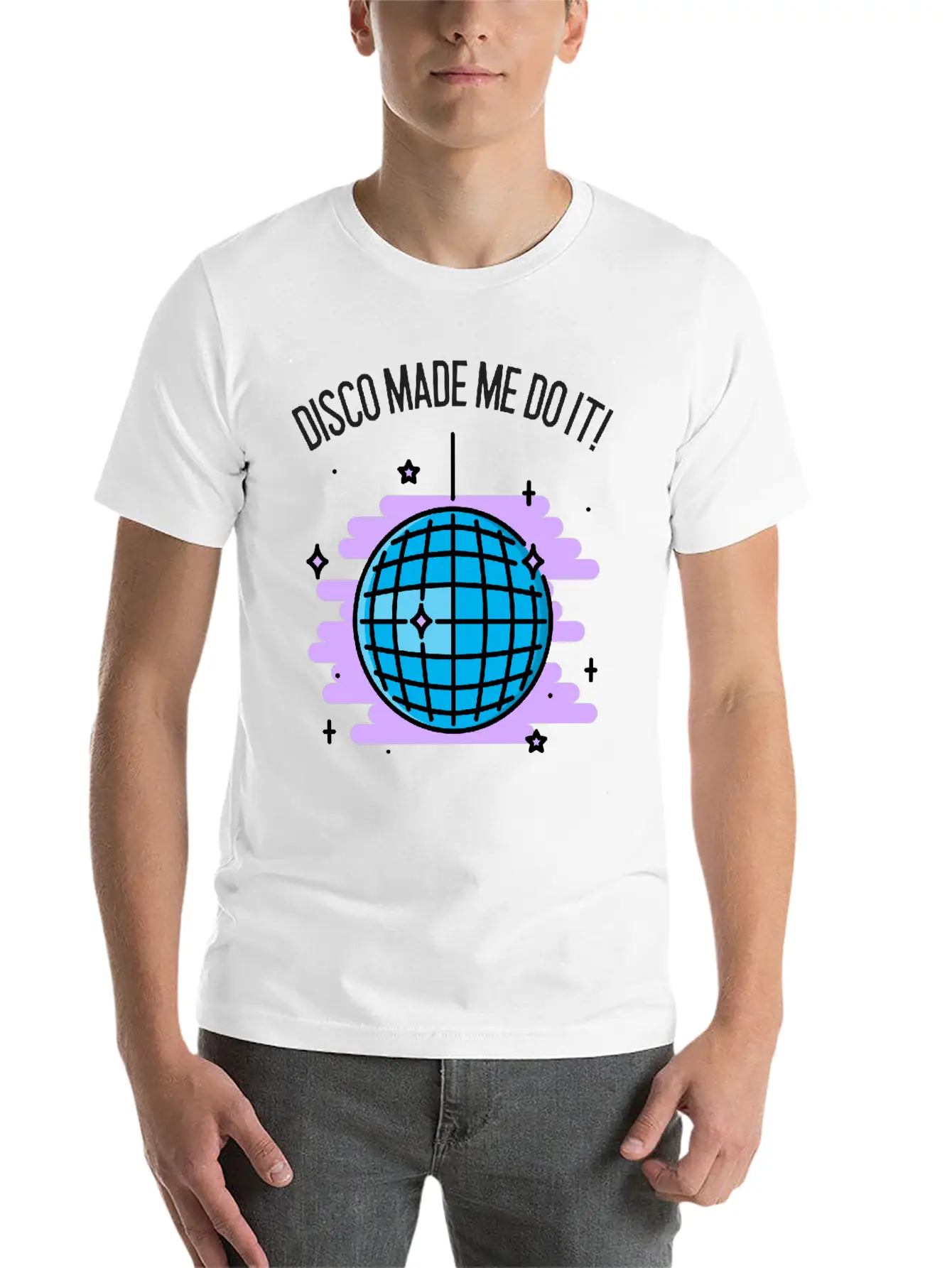 Disco Made Me Do It 70's Music Stylish Everyday T-Shirt – Unisex Basic Cotton Tee