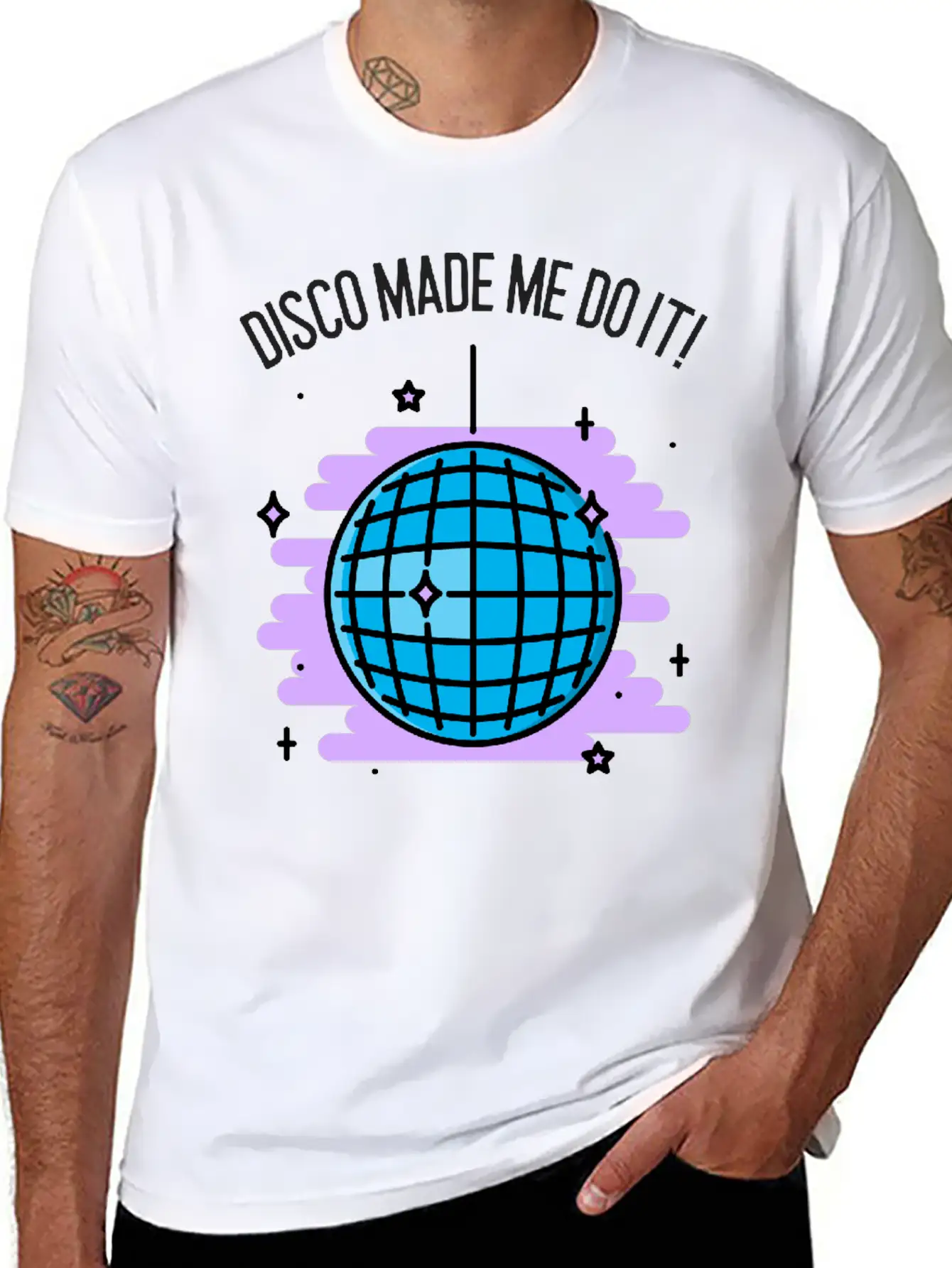 Disco Made Me Do It 70's Music Stylish Everyday T-Shirt – Unisex Basic Cotton Tee