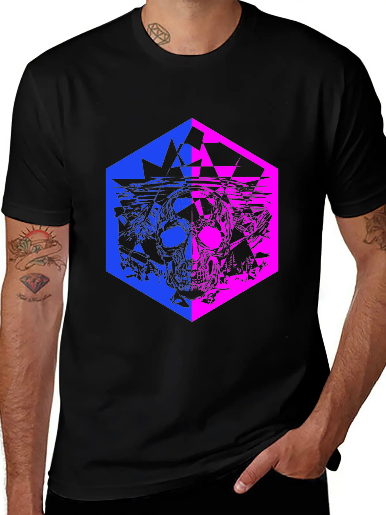 Disco Skull Music Unisex Casual T-Shirt – Clean Design For Daily Comfort