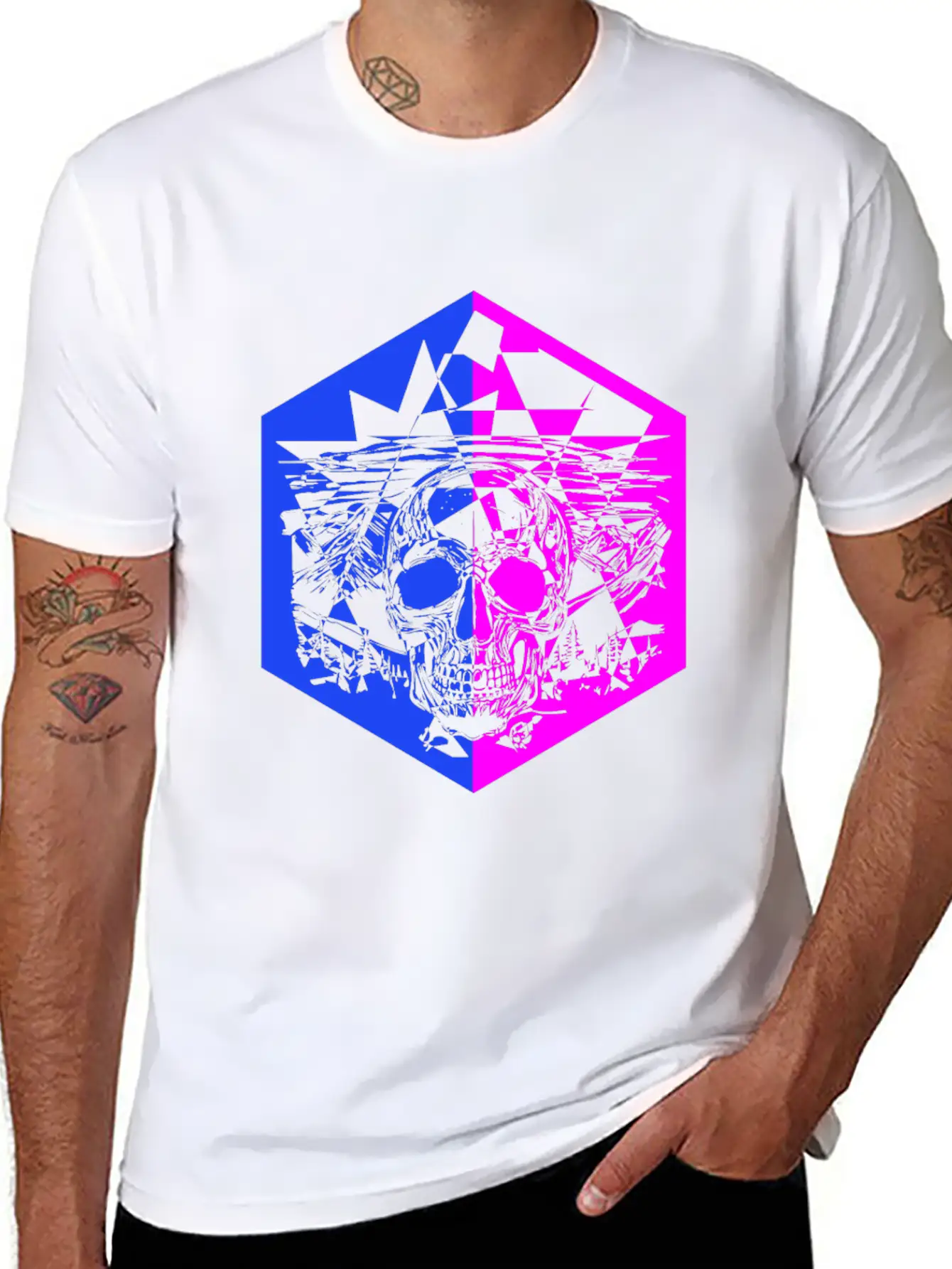 Disco Skull Music Unisex Casual T-Shirt – Clean Design For Daily Comfort