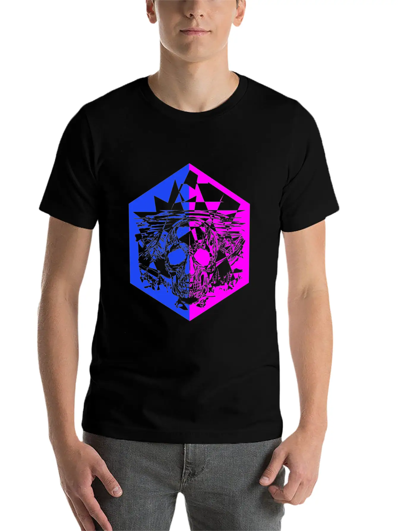 Disco Skull Music Unisex Casual T-Shirt – Clean Design For Daily Comfort