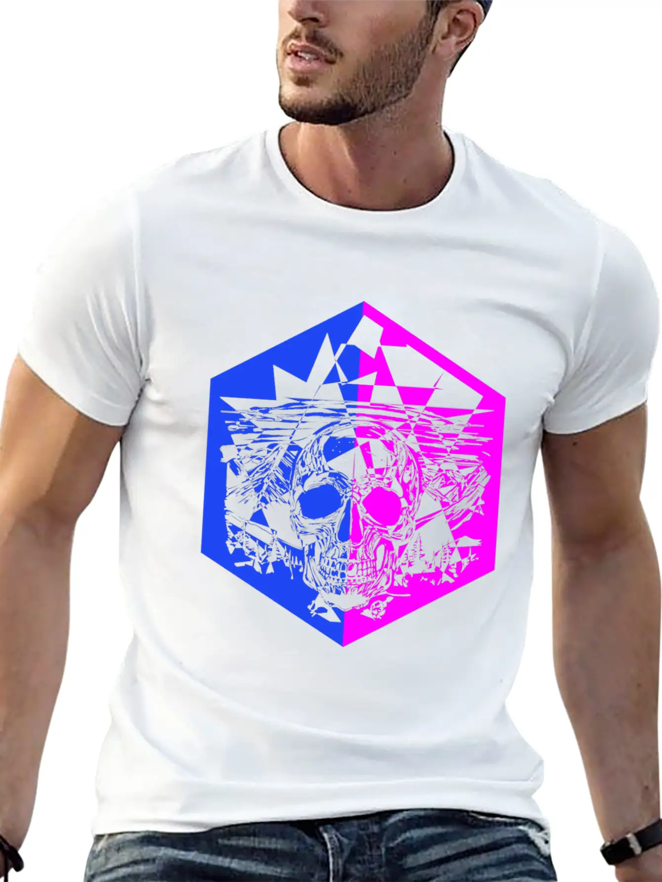 Disco Skull Music Unisex Casual T-Shirt – Clean Design For Daily Comfort