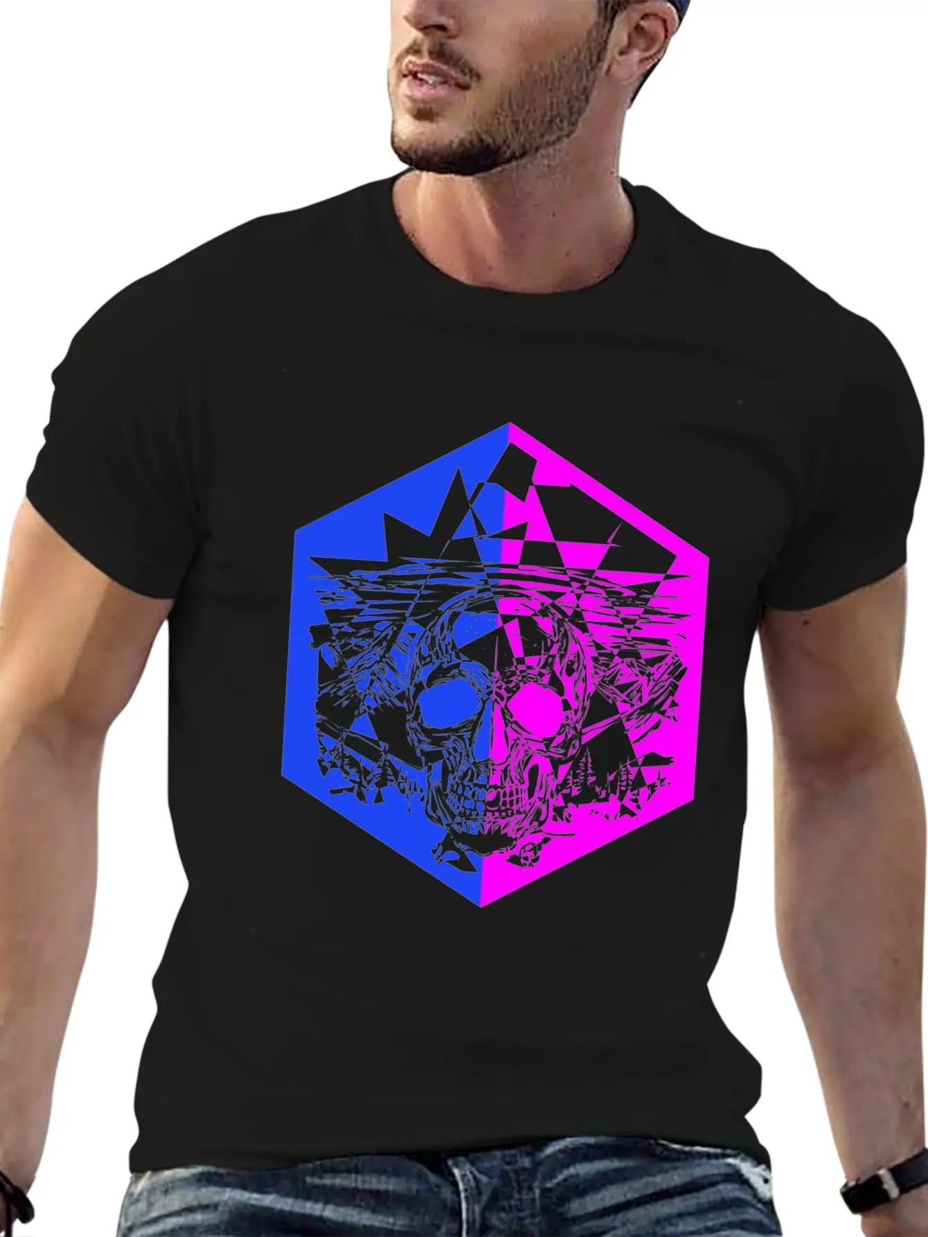 Disco Skull Music Unisex Casual T-Shirt – Clean Design For Daily Comfort