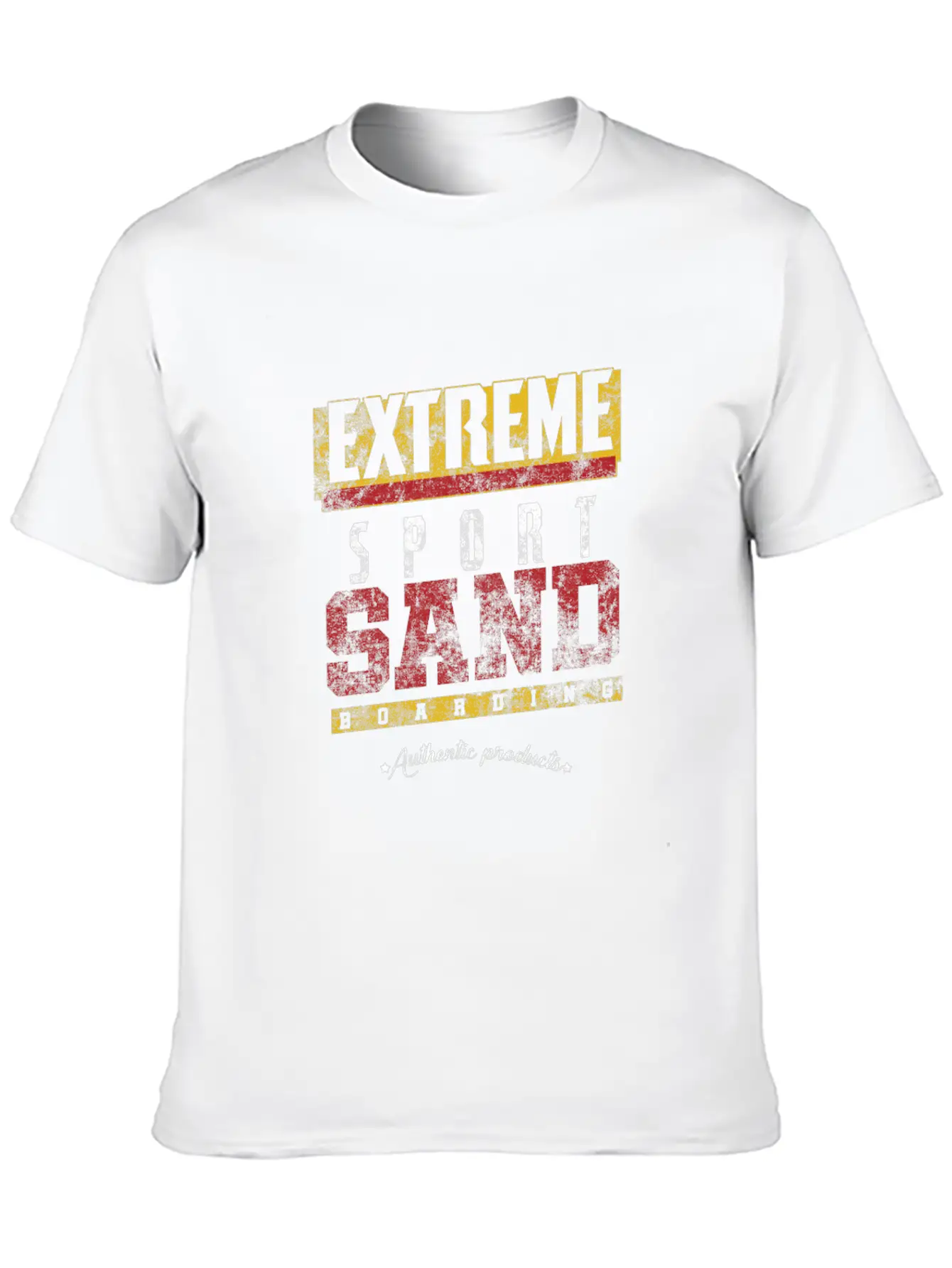 Distressed Extreme Sports Sand Boarding Stylish Everyday T-Shirt – Unisex Basic Cotton Tee